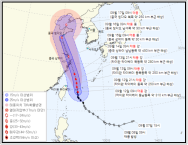 제12호 태풍 '무이파', 중국으로 북상..한반도 영향 없어