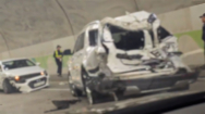 [영상]무안광주고속도로서 6중 추돌..7명 부상