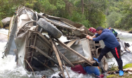 페루 산악도로서 버스 200m 계곡 아래로 추락..25명 사망