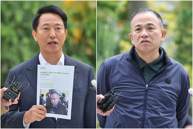 오세훈 시장과 명태균 '여론 조사비 대납' 대질 조사 종료...치열한 공방